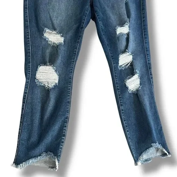 Torrid Premium Jeans Women's Plus 18R Blue Jeggings Distressed High Rise Curvy - Picture 4 of 16